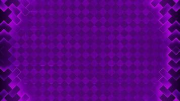 Moving circles on checkerboard background. Design. Colorful background with square pattern and moving circles. 3d wave rings move on surface with squares video