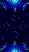 Kaleidoscopes background with animated glowing neon colorful lines. Kaleidoscopes background with animated glowing neon colorful lines and geometric shapes video