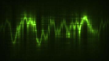 Orange and green background. Motion.An angular line made like a graph in abstraction that spreads out in different directions. video