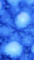 Rotating flow of 3d molecules. Design. Formation of biological molecules in flow. Spherical molecules move in stream video