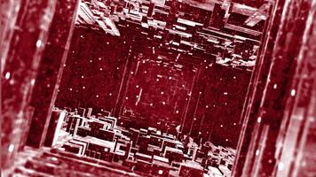 Moving 3d space with square walls. Motion. Surreal 3d space with moving squares and walls. Dizzying and hypnotic immersion in geometric square mazes video