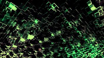 This is an Abstract Digital Green Cube Background featuring a visually appealing Depth effect. Design video