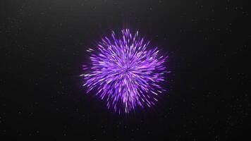 Colorful explosion of spiral stream in space. Motion. Cosmic explosion of dense particles in stream. Spiral of colorful energy flows in outer space video