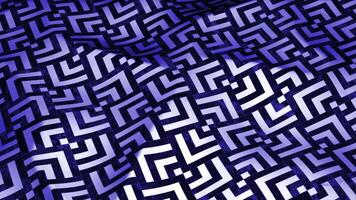 Background with fabric pattern and waves. Motion. Surface with ornament and fabric texture moving from wind. Surface of fabric moves on surface from wave flows video