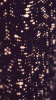 abstrato fundo com brilhando bokeh brilhos. suave animação em loop. bolhas bolhas gás partículas fundo, voando vaga-lume. abstrato partícula ponto fundo. aleatória tamanho ponto formas com video