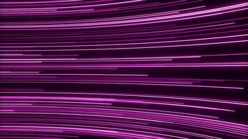 Green and purple background. Motion.Bright light thin lines in the animation that fly in different directions. video