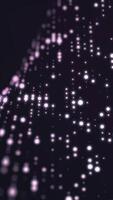 Abstract background with shining bokeh sparkles. Smooth animation looped. Bubbles blisters gas particles background,flying firefly. Abstract particle dot background. Random sized dot shapes with video