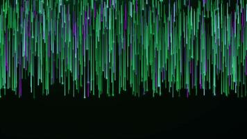 Colorful abstract stream of lines flowing on a black background. Motion. Narrow parallel slowly moving rays. video