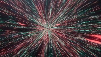 Black background . Motion . Bright multicolored lines in animation that dissect throughout the footage and shimmer. video