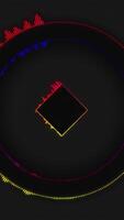 Simple Circle Equalizer Audio Spectrum Color Background. Soft box color equalizer background. Music equalizer circle background interface with shining lights video