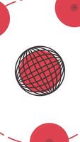 Abstract orange waving grid or mesh of pulsating geometric objects, flowers. Abstract Red Waving Grid Or Mesh Of Pulsating Geometric Objects Use as abstract futuristic environment video