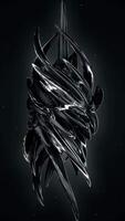 Dark matter. Abstract Black Spiky Sphere Object Looping with Alpha Matte video