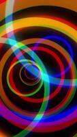 Rotating rainbow swirl. Seamless loop. Psychedelic tunnel multicolored trip. Computer generated abstract motion background. Psychedelic hippie tunnel. Psychedelic hippie tunnel to use for backgrounds video