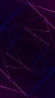 Rotating square spiral with colorful background. Design. Geometric spiral with squares. Rotating spiral of squares with concentration video