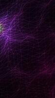 Electronic Neural Network - Abstract Motion Background. Flying across a neuron network with electric impulses. Synapse. Brain. Cold colors. Dolly video