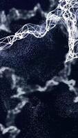 Animation of energy field, . Blue and purple plexus structure in organic motion and flickering lights in the background. Abstract science, technology and engineering motion background. Chaotic video