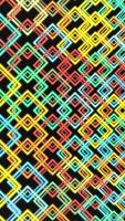 Glow Square Abstract Background. Square, rhombus abstract background animation Seamless Loop. Squares appears Geometric hipster animation, retro pattern of geometric shapes. Colorful-mosaic banner. video