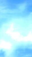 White clouds flying blue sky time lapse. Dark storm clouds are moving fast at viewer. Cumulus clouds fast flying sky timelapse. Abstract clouds flying, moving, running, video