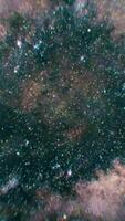 A journey through space, starting with flying through star fields and nebulas. Moving Through the Stellar Space. Space tunnel or time warp, traveling in space with stars. video