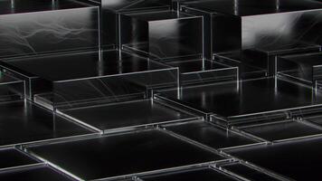 3D Rising Neon Cubes Loop video