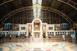 Bangkok,Thailand - February, 16 2023 Bangkok Hua Lamphong railway station is a railway station in Pathum Wan, the former central passenger terminal in Bangkok and the former railway hub of Thailand. photo
