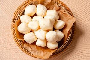 Kerupuk Tenggiri, Indonesian crackers made from mackerel fish. photo