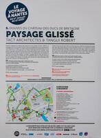 NANTES, FRANCE - SEPTEMBER 12, 2017 - information sign with a map of attractions, tourist guide, Nantes, France photo