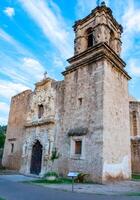 USA, TEXAS - NOVEMBER 25, 2011 tourist attraction, architecture, ancient building and church ruins in Mission San Jose, San Antonio, Texas photo