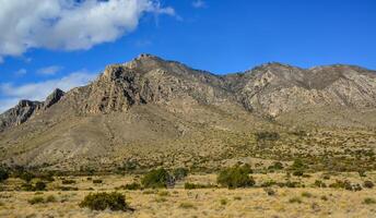 Big cumulus clouds in a mountain landscape in New Mexico photo