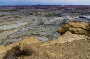 Skyline View overlook of the Blue Valley near Factory Butte, Utah, US photo