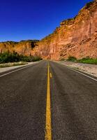 Layered geological formations of red rocks in Canyonlands National Park is in Utah near Moab. photo