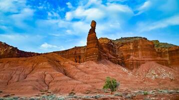 Layered geological formations of red rocks in Canyonlands National Park is in Utah near Moab. photo