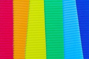 Abstract corrugated paper background. Rough decorative paper texture. photo