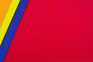 Abstract corrugated paper background. Rough decorative paper texture. photo
