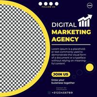 Digital marketing web banner template , social media post template vector