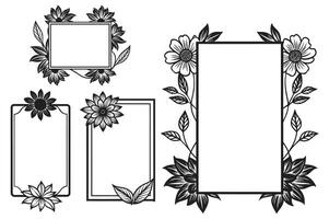 This collection features vintage-inspired floral frames, adorned with ornate borders and round shapes, enhancing the elegance of your designs. vector