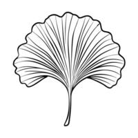 Autumn leaf on a white background. Hand drawing. Outline. Coloring. vector
