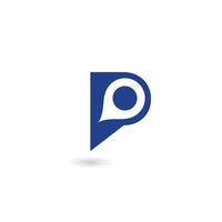 e pin logo. map pointer vector