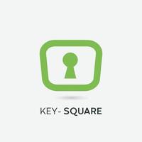 key security. key square icon vector
