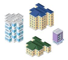 Creating your perfect road, park, and infrastructure out of isometric city map design elements is a great way to express your vision. This is a standalone collection of 3D flat icons. vector