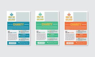 design flyer or brochure for a charity donation organization vector
