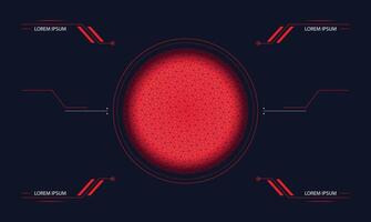 a red circle with arrows and a red light vector