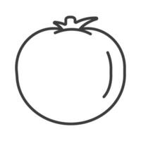 Tomato icon outline. Isolated in white. vector