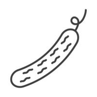 Cucumber icon simple line. Outline style illustration. EPS 10. Isolated in white. vector