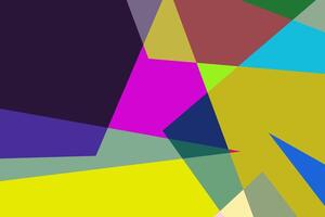 Abstract art illustration of modern geometric shapes vector