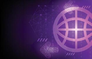 Abstect technology background.global communication concept. vector