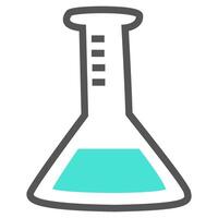Glass flask in flat design style vector