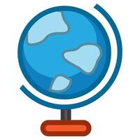 Globe in flat design style vector