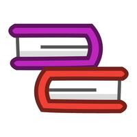 Stack of books in flat design style vector
