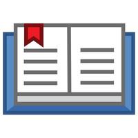 Open book in flat design style vector